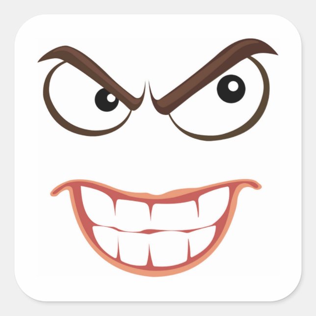 SINISTER FACE SQUARE STICKER (Front)