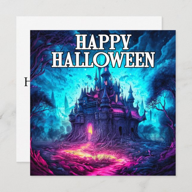 Sinister Halloween Haunted Mansion Card (Front/Back)