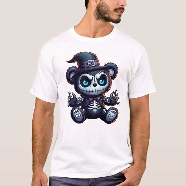 Sinister Halloween Teddy T-Shirt (Front)