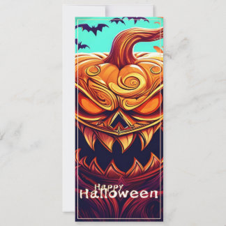 Sinister Jack-o-Lantern Bats Halloween Art