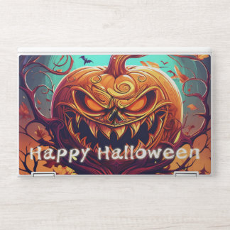 Sinister Jack-o-Lantern Bats Halloween Art HP Laptop Skin