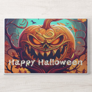 Sinister Jack-o-Lantern Bats Halloween Art HP Laptop Skin