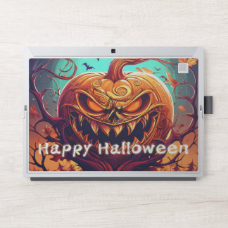Sinister Jack-o-Lantern Bats Halloween Art HP Laptop Skin