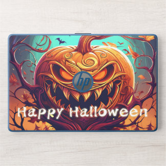 Sinister Jack-o-Lantern Bats Halloween Art HP Laptop Skin
