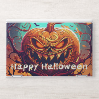 Sinister Jack-o-Lantern Bats Halloween Art HP Laptop Skin
