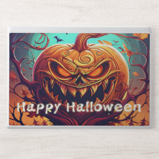Sinister Jack-o-Lantern Bats Halloween Art HP Laptop Skin