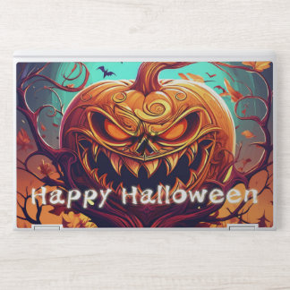 Sinister Jack-o-Lantern Bats Halloween Art HP Laptop Skin