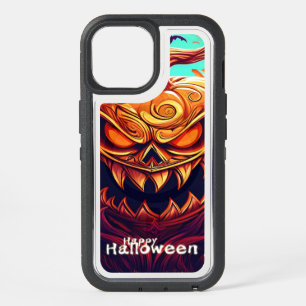 Sinister Jack-o-Lantern Bats Halloween Art iPhone 15 Case