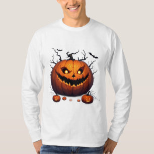 Sinister Jack O Lantern Pumpkin Halloween Night 🎃 T-Shirt