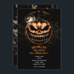 Sinister Jack-O-Lantern Pumpkin Halloween Party Invitation<br><div class="desc">Customize for any event</div>