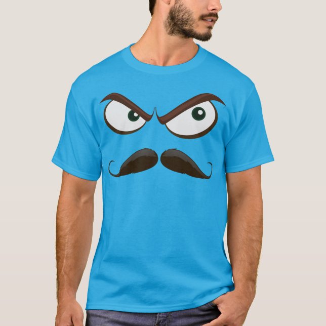 Sinister Mustache Emoji T-Shirt (Front)