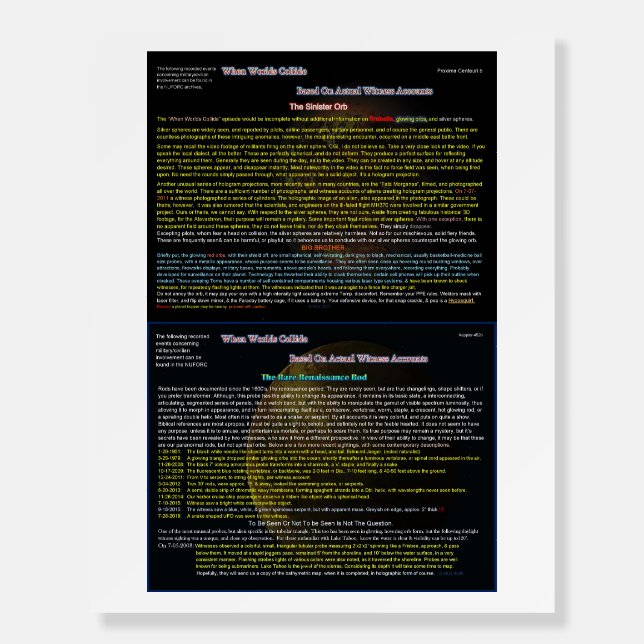 Sinister Orb Foam Board (Front)