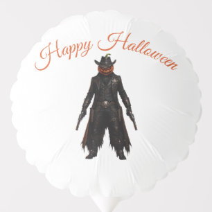 Sinister Pumpkin Sheriff Cowboy Jack-o'-Lantern Gr Balloon