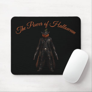 Sinister Pumpkin Sheriff Cowboy Jack-o'-Lantern Gr Mouse Pad