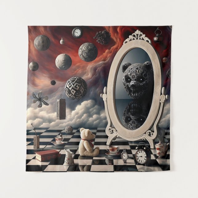 Sinister Reflection of the Teddy Bear Tapestry (Front)