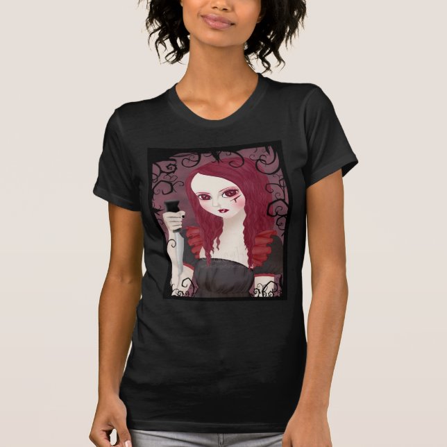Sinister Scarlet Black Ladies Tee (Front)