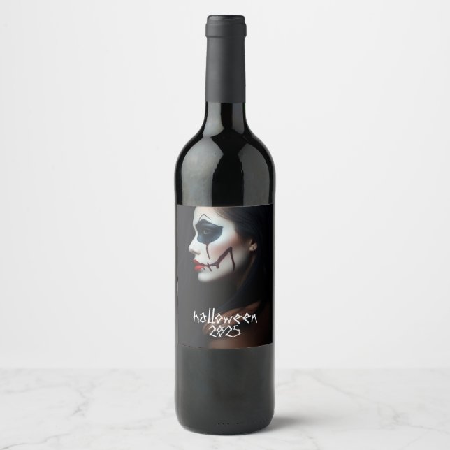 Sinister Sip – Halloween Wine Label by STUDIO 69 (Front)