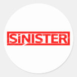 Sinister Stamp Classic Round Sticker