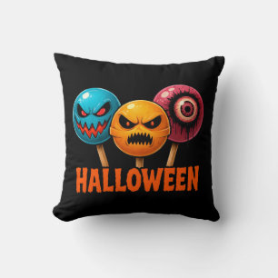 Sinister Sweets Halloween Throw Pillow