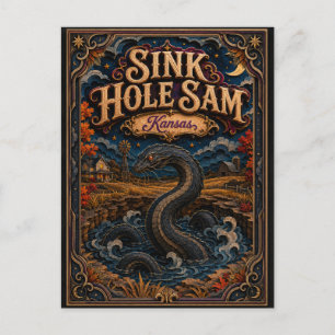 Sink Hole Sam Kansas Popcut Legends Postcard