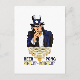 Sink it Drink it Abe Lincoln Postcard