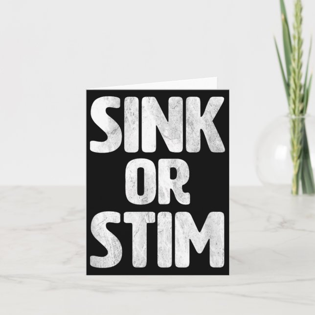 Sink Stim Neurodivergent Normalize Autism Stimming Card (Front)