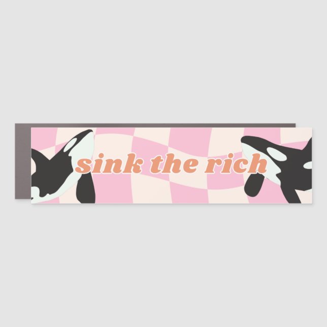 Sink the Rich Orca Killer Whale Magnet Bumper (Front)