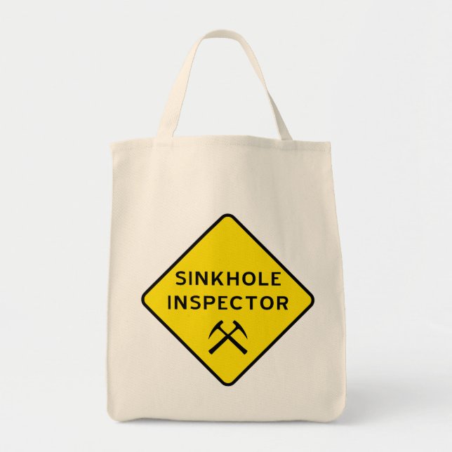 Sinkhole Inspector Tote Bag (Front)