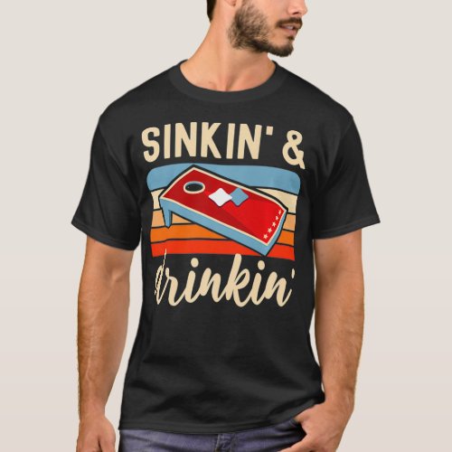 Sinking and Drinking Bag Toss Summer Games Funny C T_Shirt