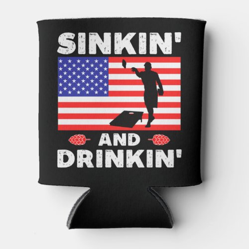 Sinking and Drinking _ funny cornhole Can Cooler