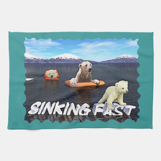 Sinking Fast Kitchen Towel (Horizontal)
