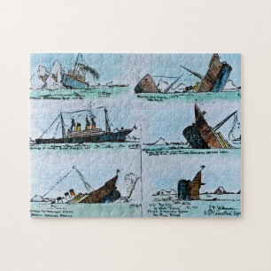 Sinking of the Titanic Magic Lantern Slide Jigsaw Puzzle