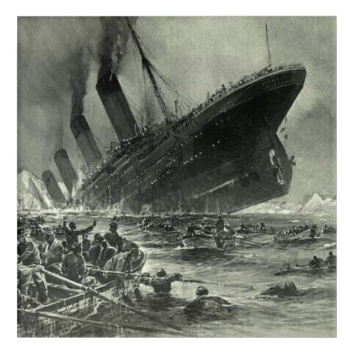 Sinking RMS Titanic Acrylic Print