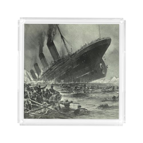 Sinking RMS Titanic Acrylic Tray