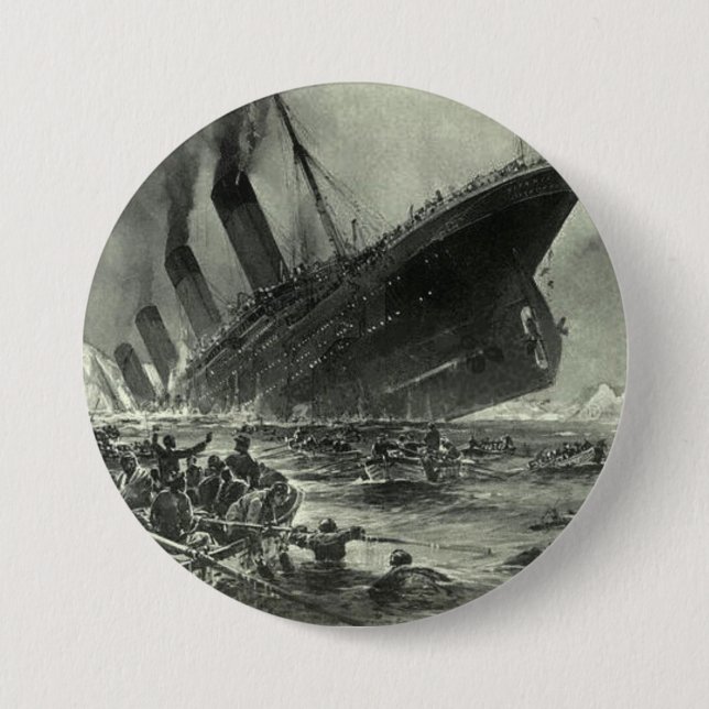 Sinking RMS Titanic Button (Front)