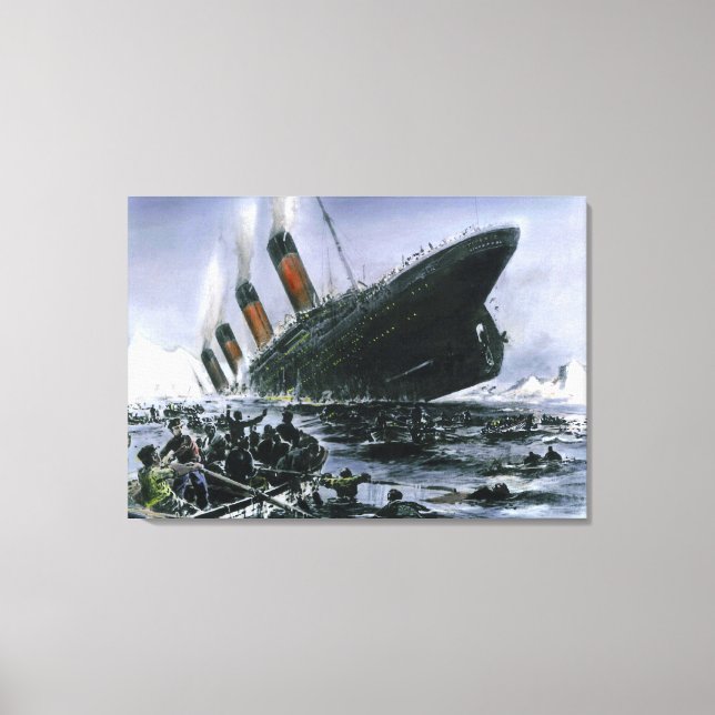 Sinking RMS Titanic Canvas Print (Front)
