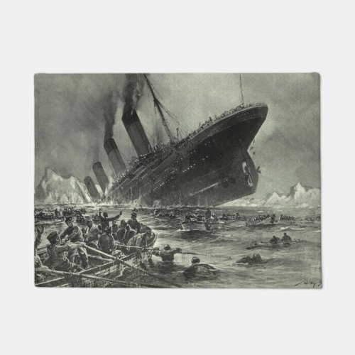 Sinking RMS Titanic Doormat