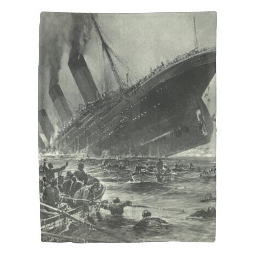 Sinking RMS Titanic Duvet Cover