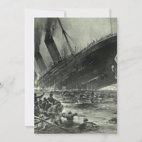 Sinking RMS Titanic Invitation