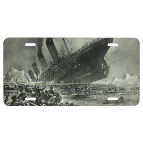 Sinking RMS Titanic License Plate