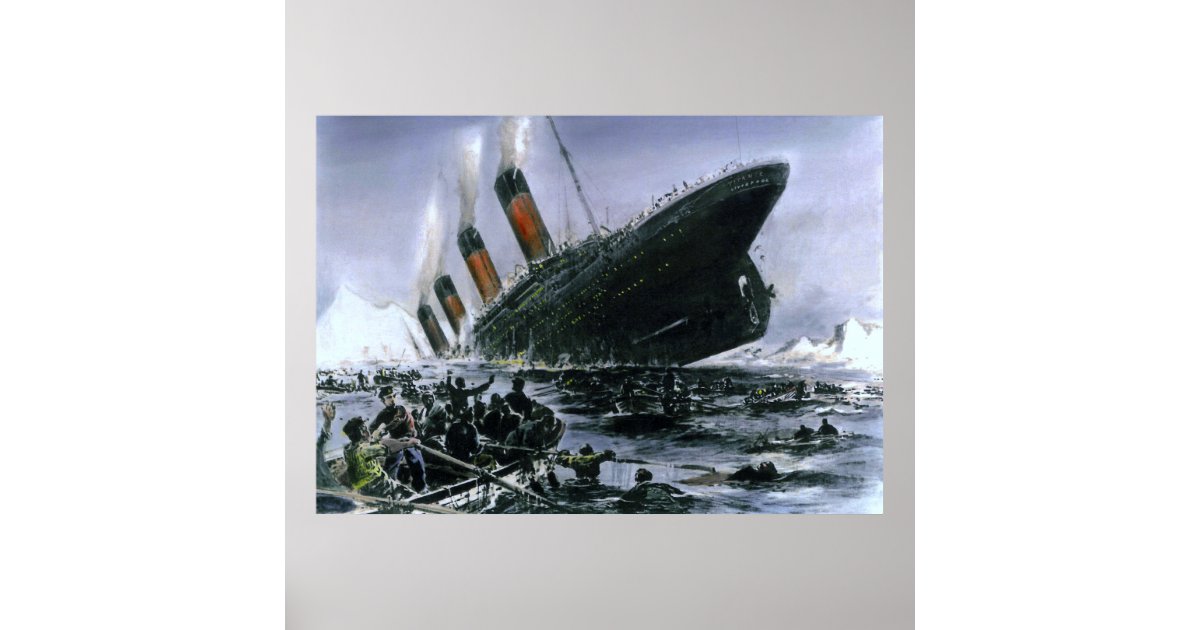 Sinking RMS Titanic Poster | Zazzle