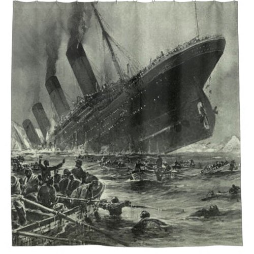 Sinking RMS Titanic Shower Curtain