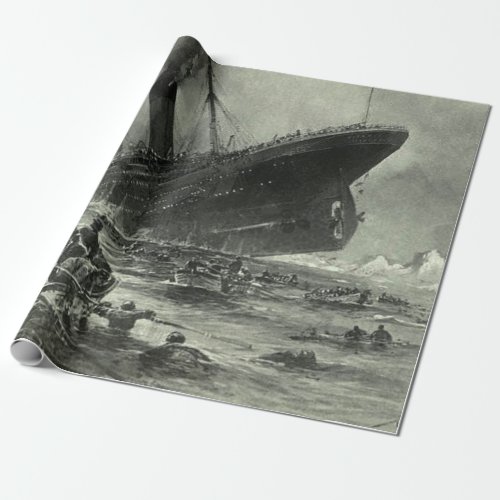 Sinking RMS Titanic Wrapping Paper