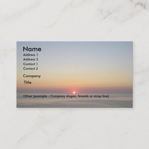 Sinking Sun Business Card Template