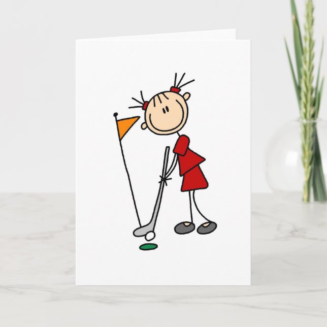 Sinking The Putt From The Green Bag Card (Front)