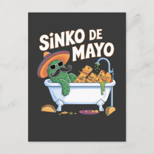 Sinko de Mayo Cinco De Mayo Cactus Funny Holiday Postcard