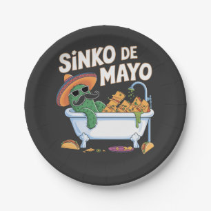 Sinko de Mayo Cinco De Mayo Cactus Funny Paper Plates