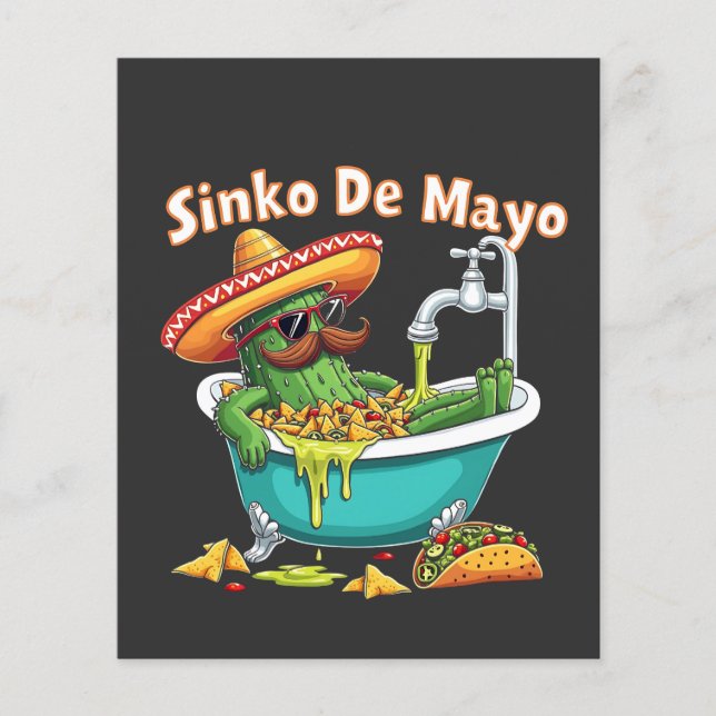 Sinko de Mayo"Funny Cinco de Mayo Cactus  Flyer (Front)