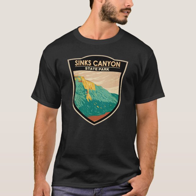 Sinks Canyon State Park Wyoming Vintage  T-Shirt (Front)