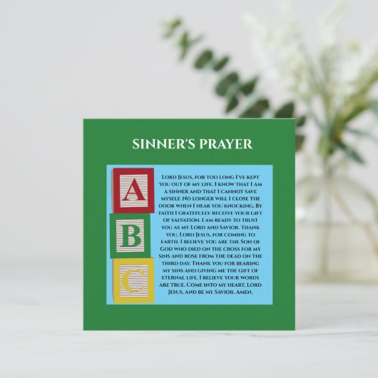 SINNERS PRAYER (Standing Front)